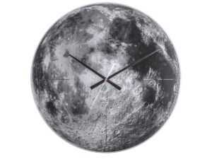 Time for home Skleněné nástěnné hodiny Luna s motivem Měsíce