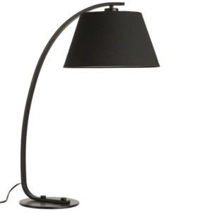 Černá látková stolní lampa J-line Molta
