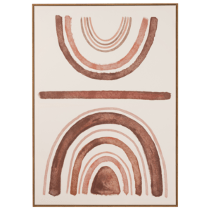 Růžový abstraktní obraz J-line Mayot 140 x 100 cm