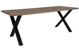 Nordic Living Hnědý dubový jídelní stůl Bordeo 200 x 95 cm