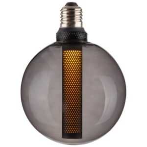 Kouřově černá dekorativní žárovka Halo Design COLORS Core E27 3W 8 cm