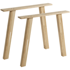 Hoorns Set dvou dřevěných stolových podnoží O-Leg 79 x 10 cm